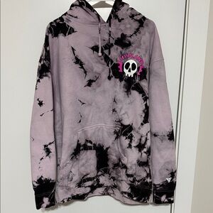 Hypland Black and Purple Tie-Dye Hoodie
